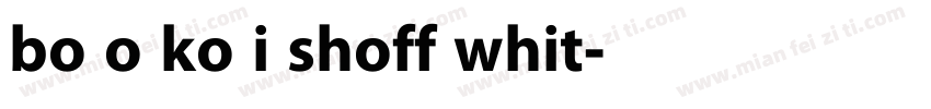 bo o ko i shoff whit字体转换